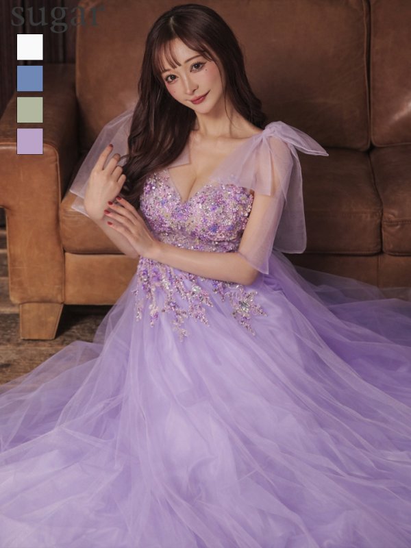 パープル モデル：真優川咲　身長：158cm　着用サイズ：Sサイズ