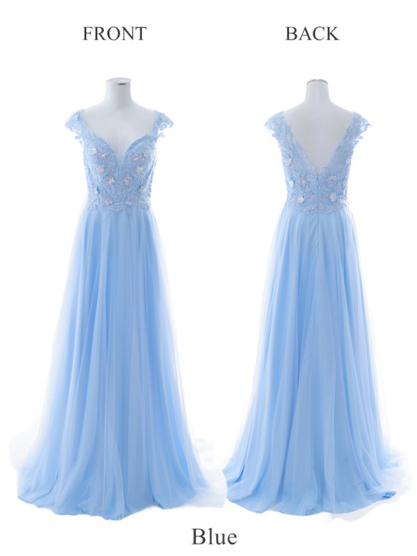 画像36: 【関西コレクション着用】【Lip line/リップライン】フラワー刺繍/ ノースリーブ/ Aライン/ フレア/ プリンセス/ ロングドレス/ キャバドレス long[HC03]