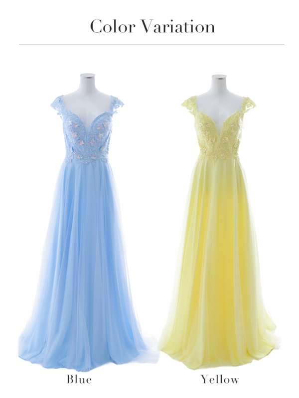 画像42: 【関西コレクション着用】【Lip line/リップライン】フラワー刺繍/ ノースリーブ/ Aライン/ フレア/ プリンセス/ ロングドレス/ キャバドレス long[HC03]