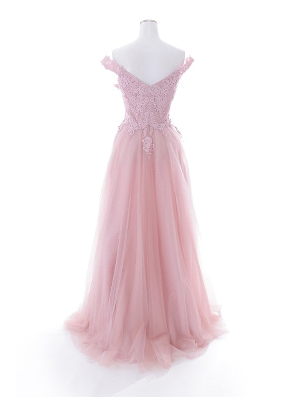 画像20: 【Lip line/リップライン】オフショル/ ハートカット/ ラメ/ 刺繍レース/ チュール/ プリンセス/ フレア/ Aライン/ ロングドレス/ キャバドレス long[HC03]