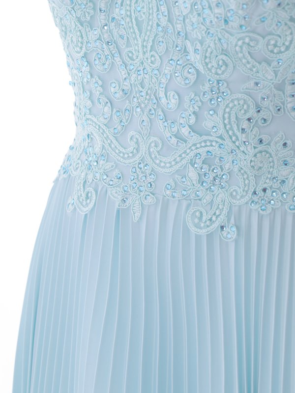 画像26: 【Lip line/リップライン】刺繍/ ワンカラー/ Vネック/ ノースリーブ/ ビジュー/ プリーツスカート/ Aライン/ ロングドレス/ キャバドレス long[HC03]