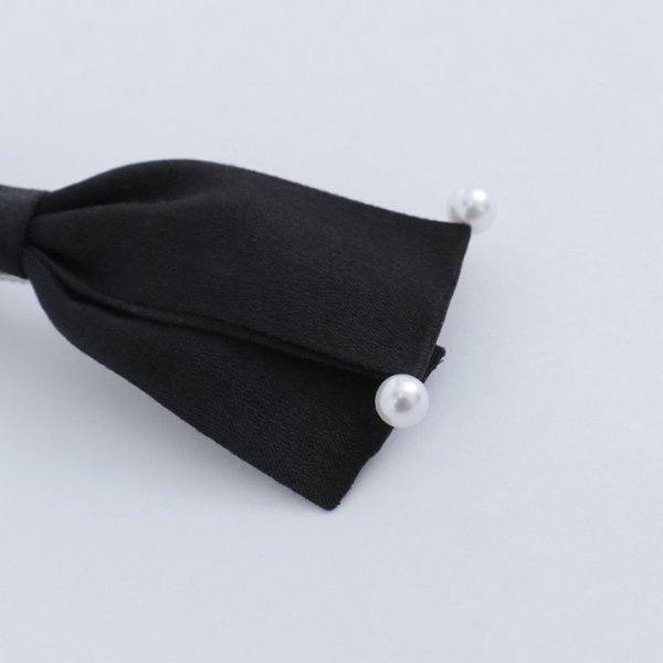 画像5: 【バレッタ】パールリボンダブルバレッタ【2カラー】[OF08]