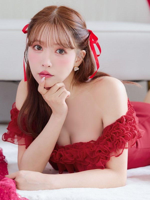 画像6: 【ANDY/アンディ】フリル/ オフショル/ ワンカラー/ タイト/ ミニドレス/ キャバドレス[OF05]