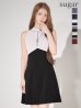 ベージュxブラック モデル：ももか　身長：156cm　着用サイズ：Sサイズ