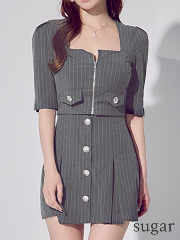 グレー　モデル：ゆめ　身長：160cm　着用サイズ：Sサイズ