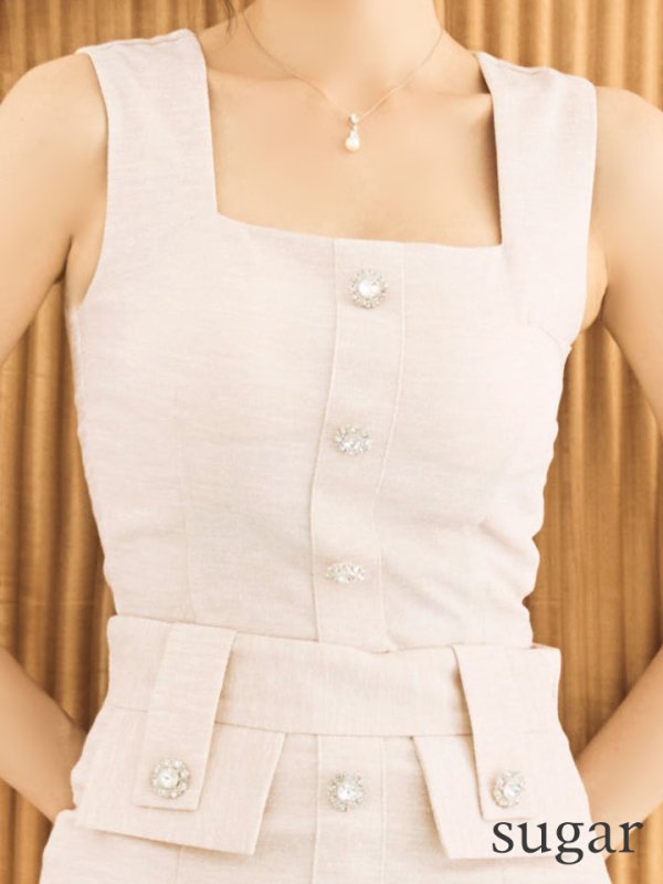 ベージュ モデル:ゆめ 身長:160cm 着用サイズ:Sサイズ