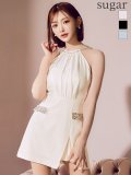 XSサイズあり【Anier ROBE./アニエルローブ】【ROBE de FLEURS/ローブドフルール】Satin Bijou back open halter mini dress/ サテン/ ビジュー/ バックオープン/ ホルター/ ミニドレス/ キャバドレス[OF08]【一部予約商品/8月上旬発送予定】