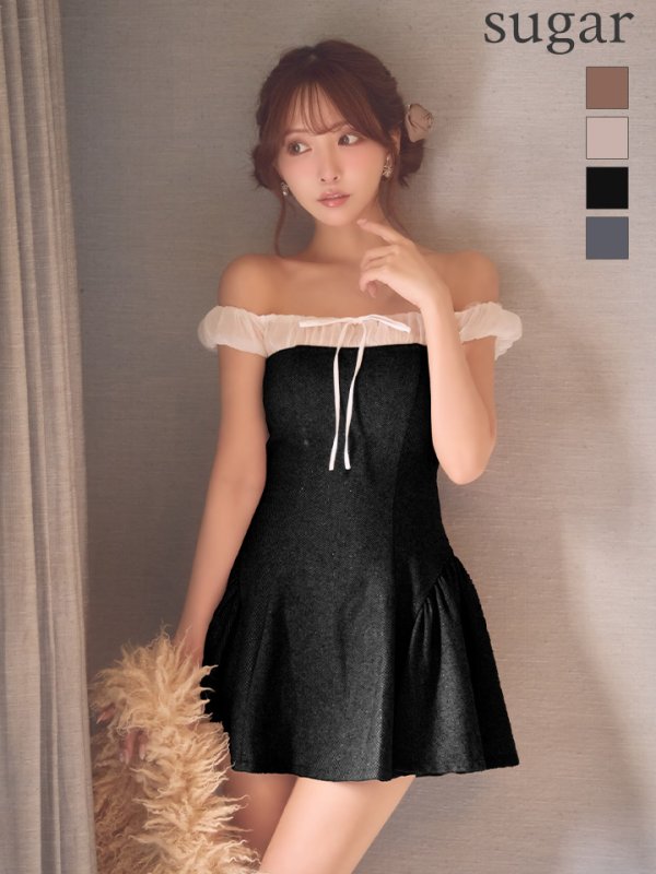 ブラック　モデル：三上悠亜　身長：159cm　着用サイズ：Sサイズ