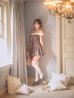 ブラウン　モデル：三上悠亜　身長：159cm　着用サイズ：Sサイズ