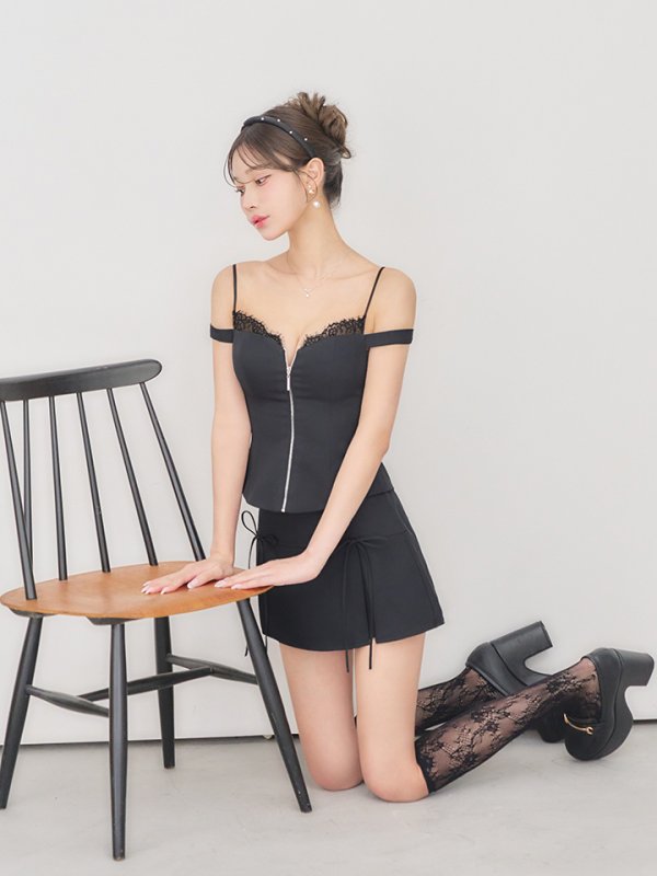 グレー　モデル：るりぴ　身長：165cm　着用サイズ：Sサイズ