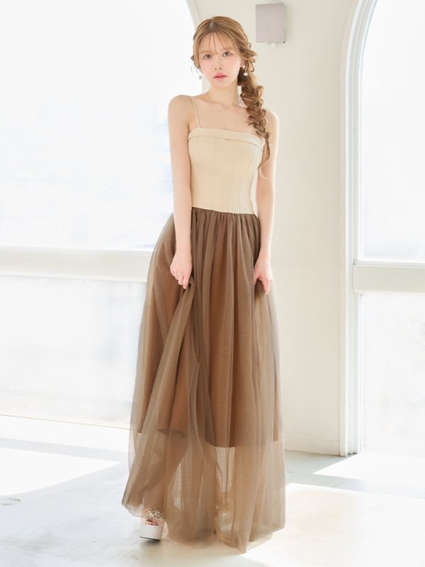 アイボリーxブラウン　モデル：ゆめ　身長：160cm　着用サイズ：Sサイズ