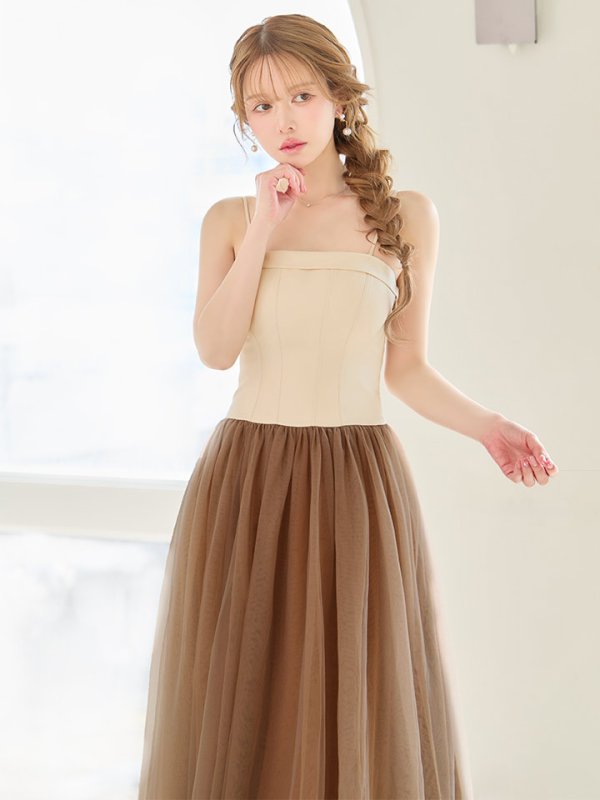 アイボリーxブラウン　モデル：ゆめ　身長：160cm　着用サイズ：Sサイズ