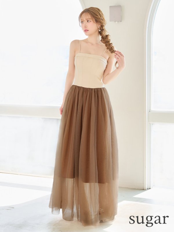 アイボリーxブラウン　モデル：ゆめ　身長：160cm　着用サイズ：Sサイズ