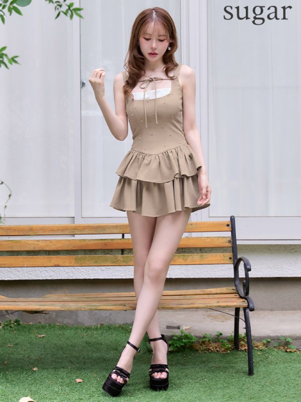ベージュ　モデル：ゆめ　身長：160cm　着用サイズ：Sサイズ