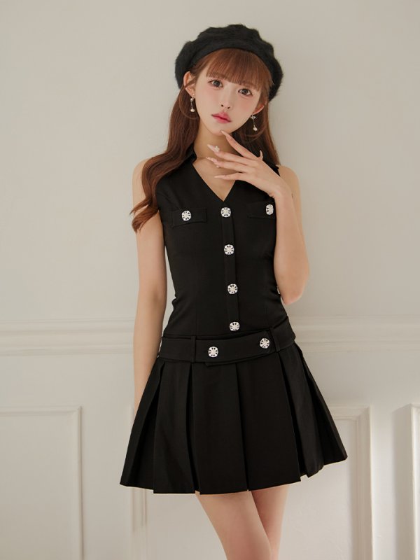 ブラック　モデル：かるあ　身長：156cm　着用サイズ：Sサイズ