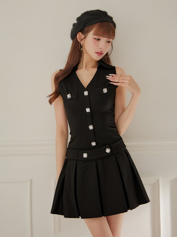 ブラック　モデル：かるあ　身長：156cm　着用サイズ：Sサイズ