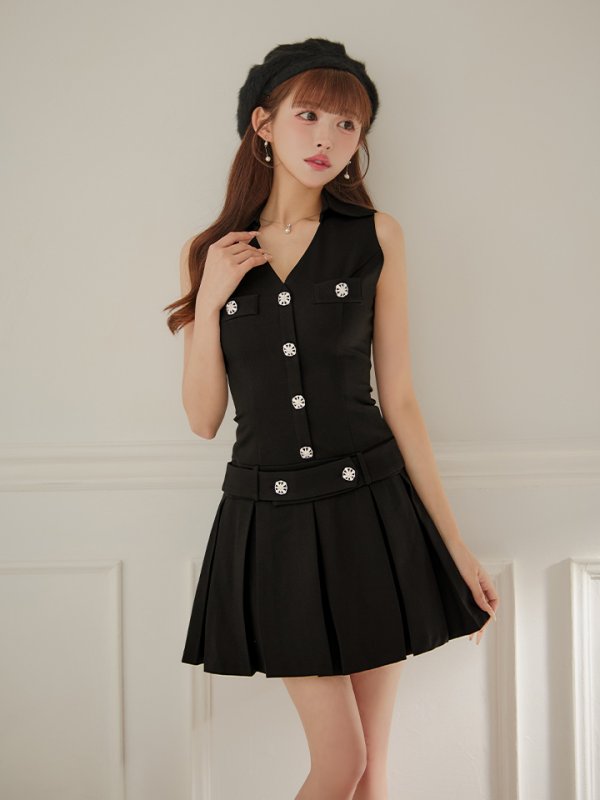 ブラック　モデル：かるあ　身長：156cm　着用サイズ：Sサイズ