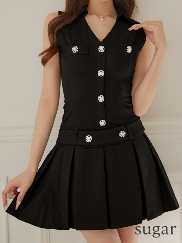 ブラック　モデル：かるあ　身長：156cm　着用サイズ：Sサイズ