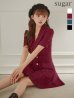 ワインレッド　モデル：かるあ　身長：156cm　着用サイズ：Sサイズ