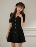 ブラック　モデル：かるあ　身長：156cm　着用サイズ：Sサイズ