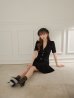 ブラック　モデル：かるあ　身長：156cm　着用サイズ：Sサイズ