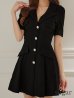 ブラック　モデル：かるあ　身長：156cm　着用サイズ：Sサイズ