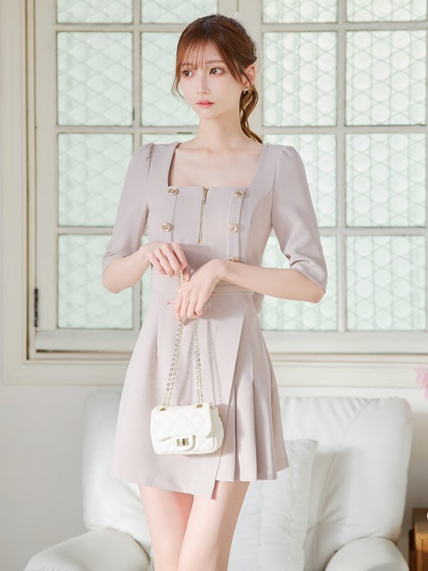 ベージュ モデル:あすか 身長:170cm 着用サイズ:Sサイズ