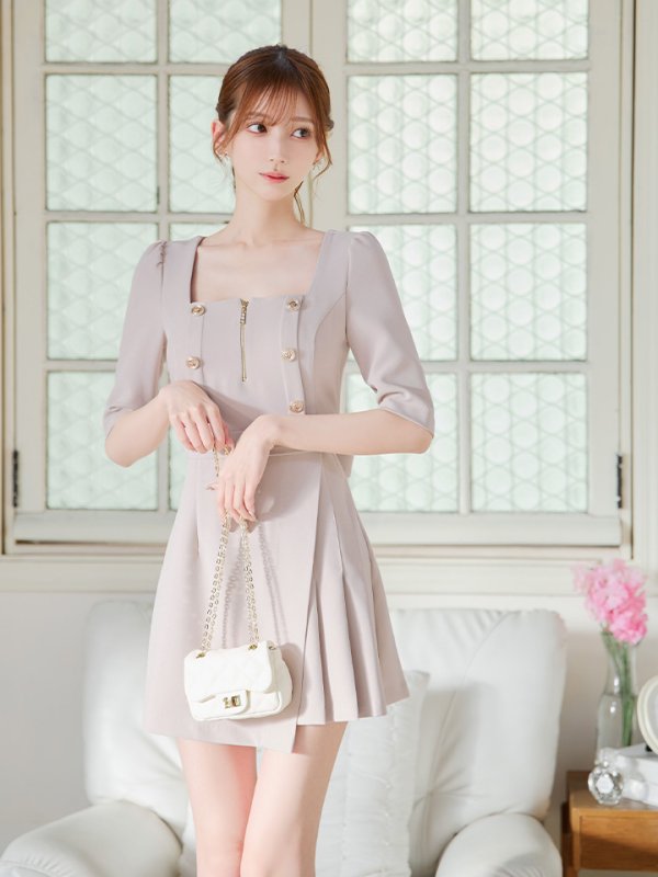 ベージュ モデル:あすか 身長:170cm 着用サイズ:Sサイズ