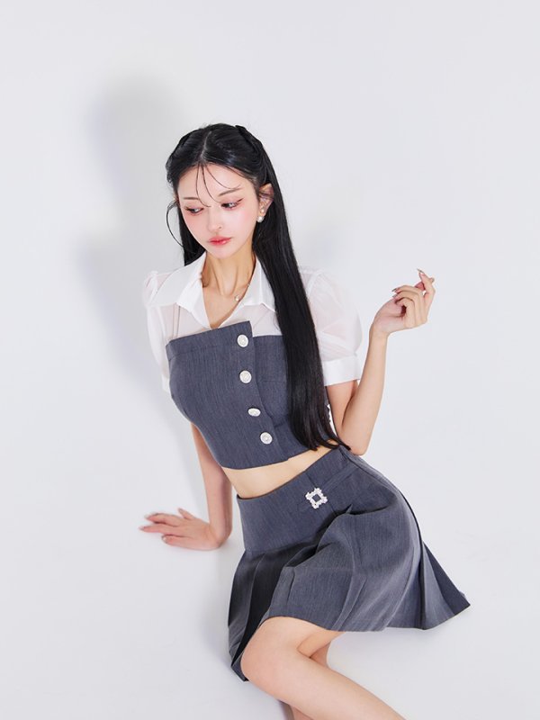 モデル：まおちゃる　身長：158cm　着用サイズ：Sサイズ