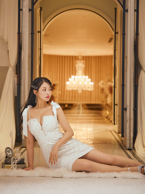 画像3: XSサイズあり【an /アン】ショルダーリボン/ フロントジップ/ キャミソール/ タイト/ ミニドレス/ キャバドレス[OF05]