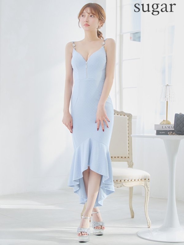 ブルー モデル:羽澄まり 身長:158cm 着用サイズ:Sサイズ