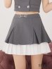 グレーｘホワイト　モデル：まりん　身長：164cm　着用サイズ：Sサイズ