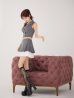グレーｘホワイト　モデル：まりん　身長：164cm　着用サイズ：Sサイズ