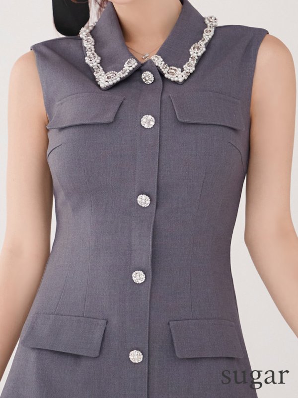 グレー　モデル：まりん　身長：164cm　着用サイズ：Sサイズ