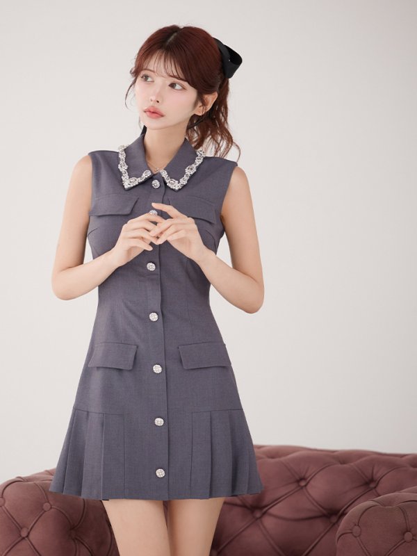 グレー　モデル：まりん　身長：164cm　着用サイズ：Sサイズ