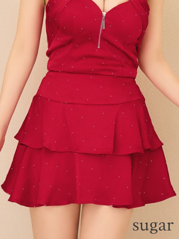 レッド　モデル：ゆめ　身長：160cm　着用サイズ：Sサイズ