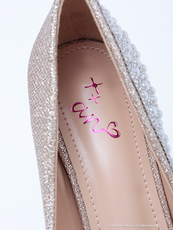 画像7: 【an】2color/ 14cmヒール/ パール/ リボンモチーフ/ ハイヒール/ ピンヒール/ オープントゥパンプス [OF02]