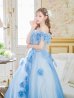 ブルー モデル：明日花キララ　身長：162cm　着用サイズ：S(XS~M)サイズ