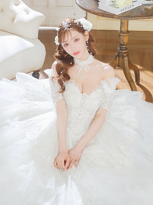 ホワイト モデル:明日花キララ 身長:162cm 着用サイズ:S(XS~M)サイズ