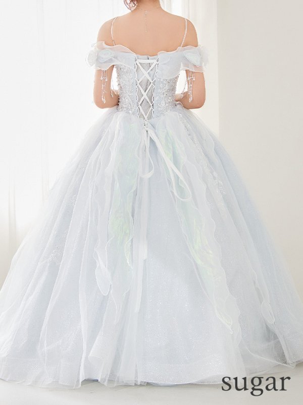 ホワイトブルー モデル:明日花キララ 身長:162cm 着用サイズ:S(XS〜M)サイズ