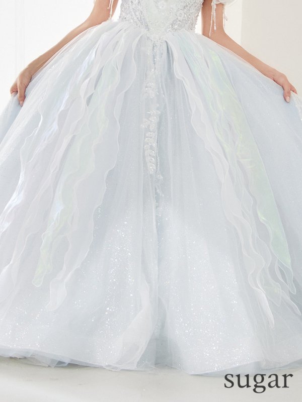 画像21: 【couture an/クチュールアン】オフショル/ ラメ/ チュール/ オ－ガンジー/ パール/ ビーズ刺繍/ スピンドル/ フレア/ プリンセス/ ロングドレス/ キャバドレス long[OF05]