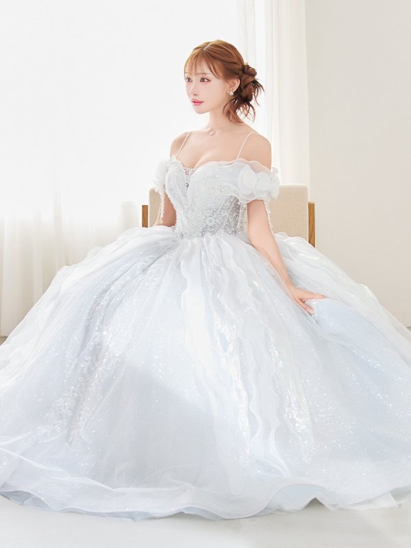 ホワイトブルー モデル:明日花キララ 身長:162cm 着用サイズ:S(XS〜M)サイズ