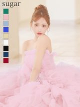 【couture an/クチュールアン】ベア/ ラメ/ チュール/ レース/ フリル/ スピンドル/ フレア/ プリンセス/ ロングドレス/ キャバドレス long[OF05]