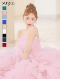 【couture an/クチュールアン】ベア/ ラメ/ チュール/ レース/ フリル/ スピンドル/ フレア/ プリンセス/ ロングドレス/ キャバドレス long[OF05]