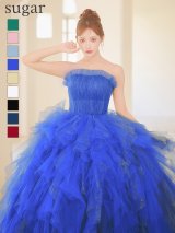 【couture an/クチュールアン】ベア/ ラメ/ チュール/ レース/ フリル/ スピンドル/ フレア/ プリンセス/ ロングドレス/ キャバドレス long[OF05]
