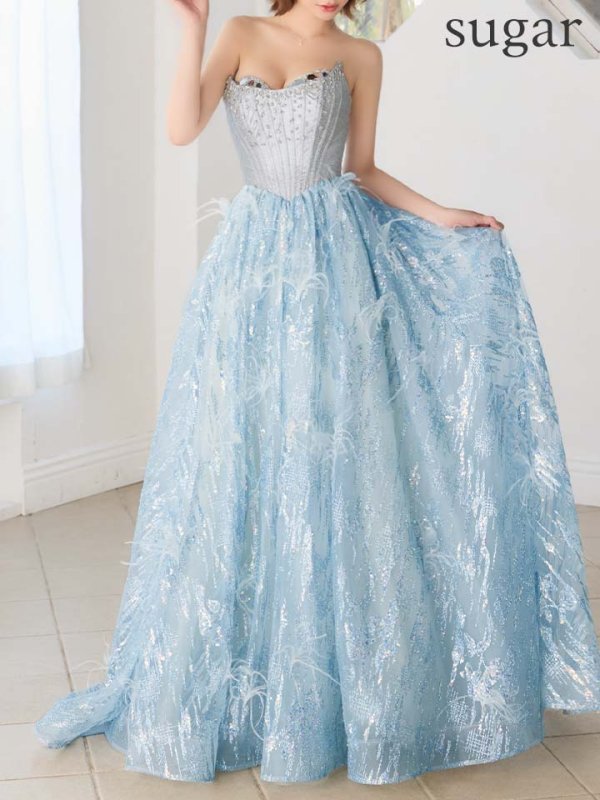 ブルー　モデル：れみれみ 身長：163cm　着用サイズ：Sサイズ(XS-M)