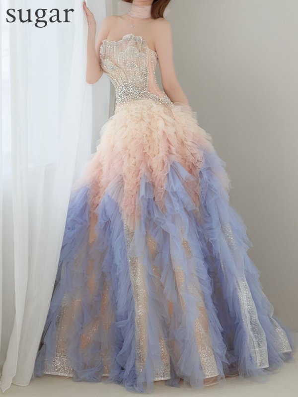 アイボリー×ブルー モデル：れみ　身長：163cm　着用サイズ：Sサイズ