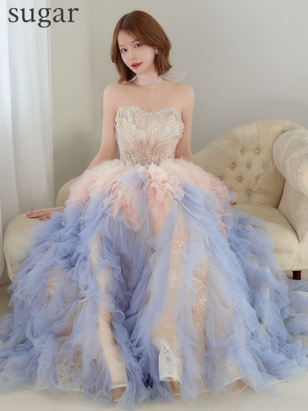 アイボリー×ブルー モデル：れみ　身長：163cm　着用サイズ：Sサイズ