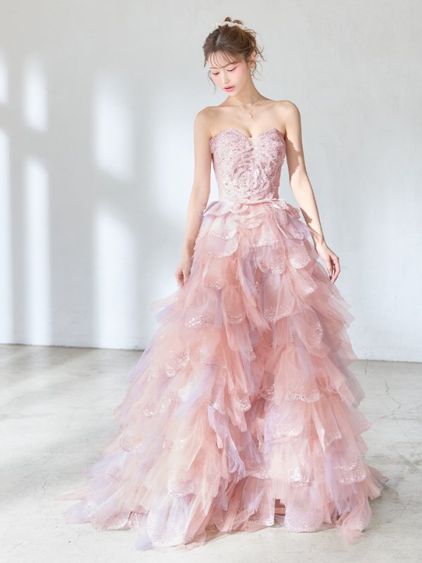 ピンク　モデル：るりぴ　身長：165cm　着用サイズ：S(XS〜M)サイズ