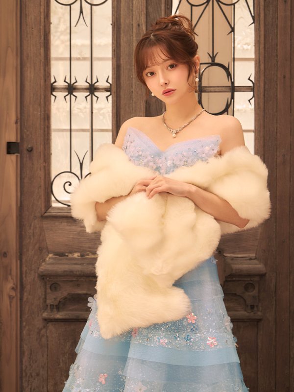 ブルーラベンダー　モデル：羽澄まり　身長：158cm　着用サイズ：Sサイズ